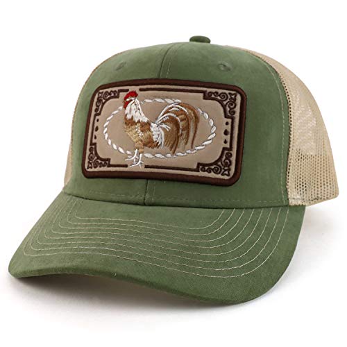 Trendy Apparel Shop Rooster Structured Trucker Mesh Back Snapback Cap