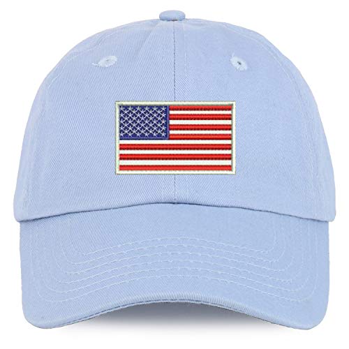 Trendy Apparel Shop Youth White American Flag Unstructured Cotton Baseball Cap