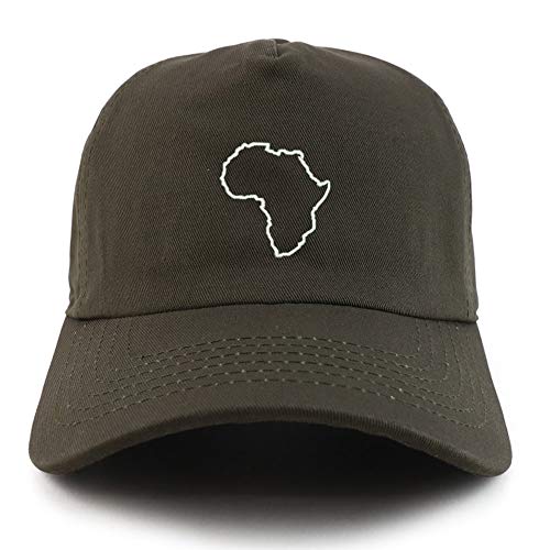 Trendy Apparel Shop Africa Map Outline Unstructured 5 Panel Dad Baseball Cap