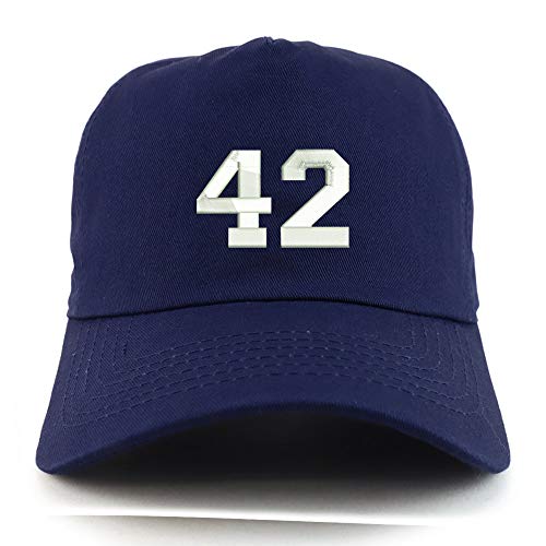 Trendy Apparel Shop Number 42 Collegiate Varsity Unstructured 5 Panel Ball Cap