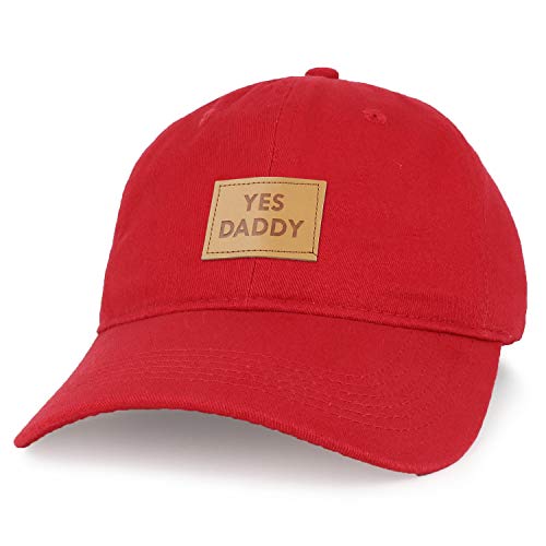 Trendy Apparel Shop Yes Daddy Leather Patch Cotton Dad Hat