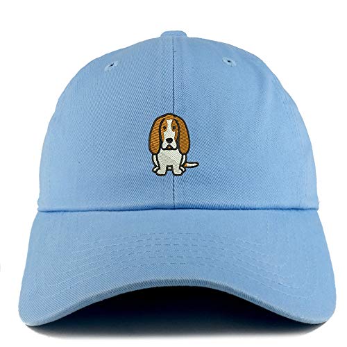 Trendy Apparel Shop Basset Hound Dog Embroidered Low Profile Soft Cotton Dad Hat Cap