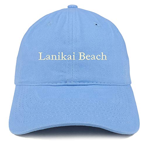 Trendy Apparel Shop Lanikai Beach Embroidered Brushed Cotton Cap