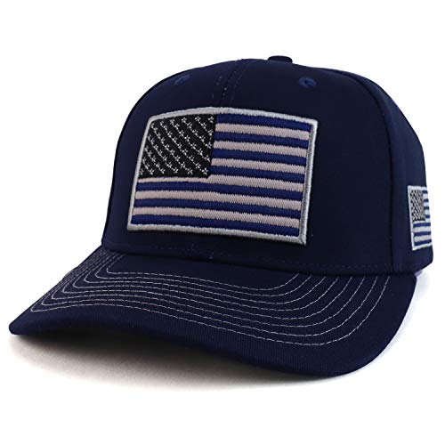 Trendy Apparel Shop 3D USA Flag Embroidered Structured Snapback Baseball Cap