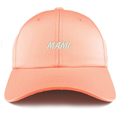 Trendy Apparel Shop Mami Embroidered Structured Satin Adjustable Cap