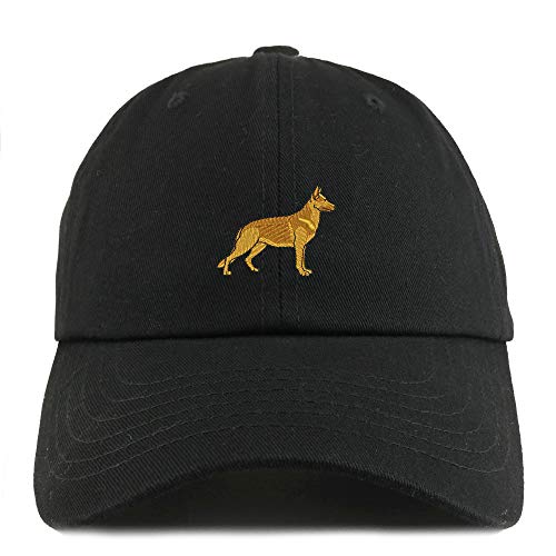 Trendy Apparel Shop German Shepherd Dog Embroidered Low Profile Soft Cotton Dad Hat Cap