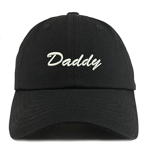 Trendy Apparel Shop Daddy Script Font Solid Adjustable Unstructured Dad Hat