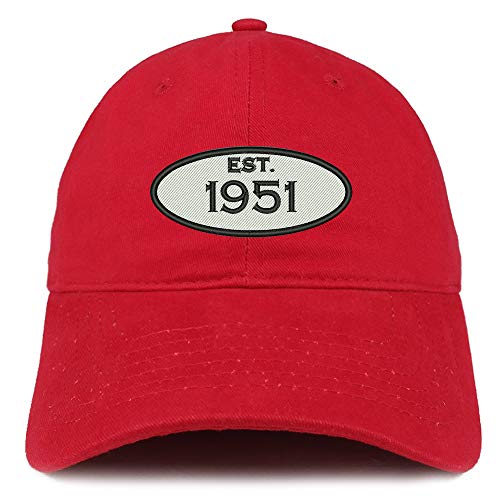 Trendy Apparel Shop 70th Birthday Established Year Soft Crown Brushed Cotton Cap