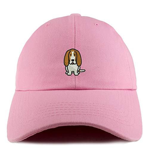 Trendy Apparel Shop Basset Hound Dog Embroidered Low Profile Soft Cotton Dad Hat Cap