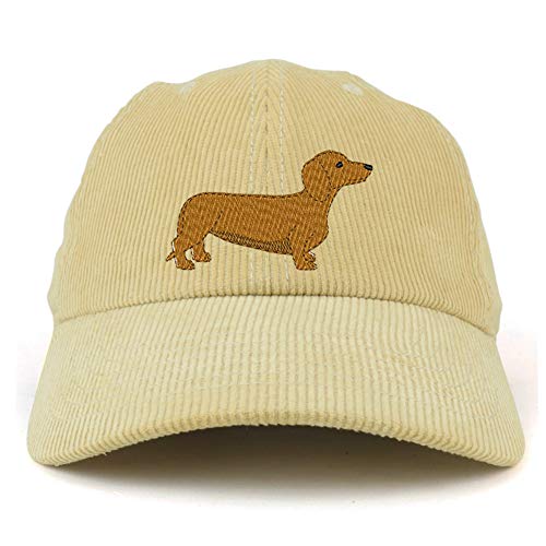 Trendy Apparel Shop Dachshund Dog Cotton Corduroy Unstructured Baseball Cap