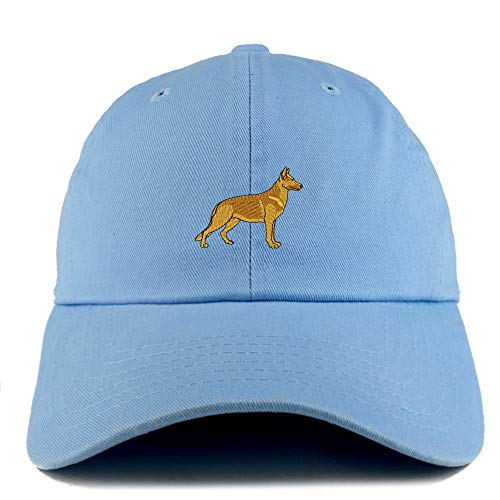 Trendy Apparel Shop German Shepherd Dog Embroidered Low Profile Soft Cotton Dad Hat Cap