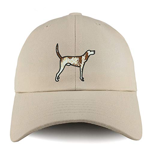 Trendy Apparel Shop Pointer Dog Embroidered Low Profile Soft Cotton Dad Hat Cap