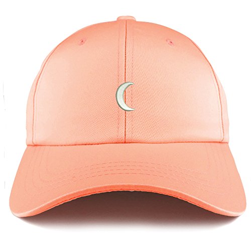 Trendy Apparel Shop Crescent Moon Embroidered Structured Satin Adjustable Cap