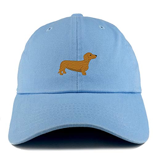 Trendy Apparel Shop Dachshund Dog Embroidered Low Profile Soft Cotton Dad Hat Cap