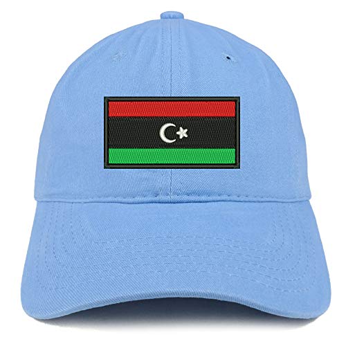 Trendy Apparel Shop Libya Flag Embroidered Unstructured Cotton Dad Hat