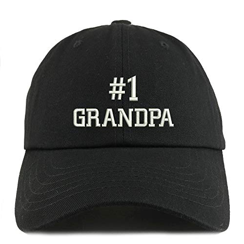 Trendy Apparel Shop Number 1 Grandpa Solid Adjustable Unstructured Dad Hat