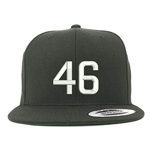 Trendy Apparel Shop Number 46 Embroidered Snapback Flatbill Baseball Cap