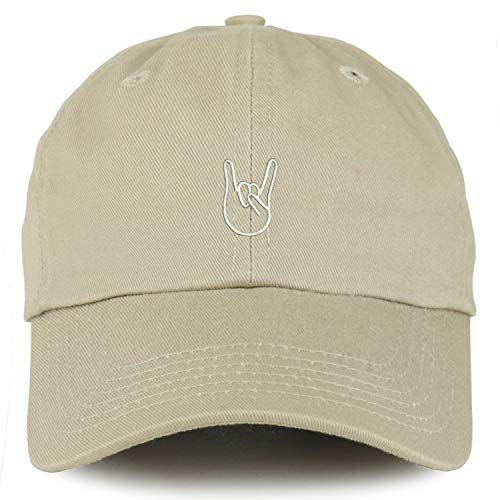 Trendy Apparel Shop Youth Rock On Logo Unstructured Cotton Baseball Cap