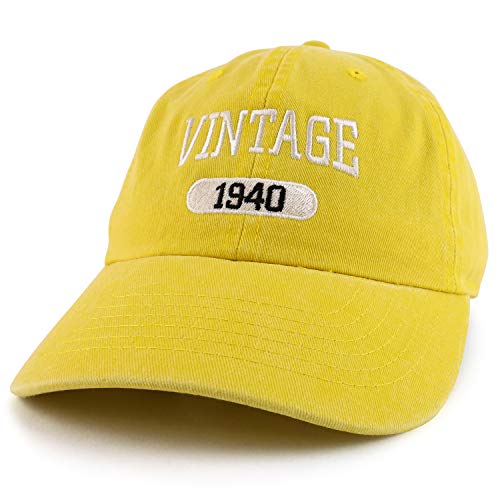 Trendy Apparel Shop 80th Birthday Vintage 1941 Washed Cotton Adjustable Cap