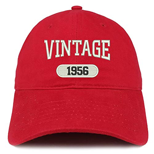 Trendy Apparel Shop 65th Birthday Vintage Year Soft Crown Brushed Cotton Cap