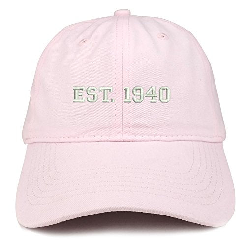 Trendy Apparel Shop EST 1940 Embroidered - 81st Birthday Gift Soft Cotton Baseball Cap