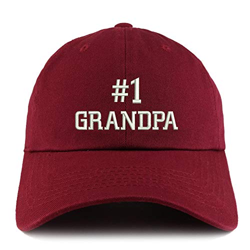 Trendy Apparel Shop Number 1 Grandpa Solid Adjustable Unstructured Dad Hat