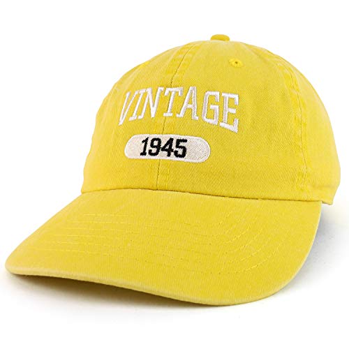 Trendy Apparel Shop 75th Birthday Vintage 1946 Washed Cotton Adjustable Cap