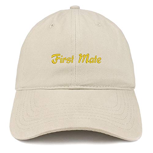 Trendy Apparel Shop First Mate Embroidered 100% Cotton Adjustable Cap Dad Hat