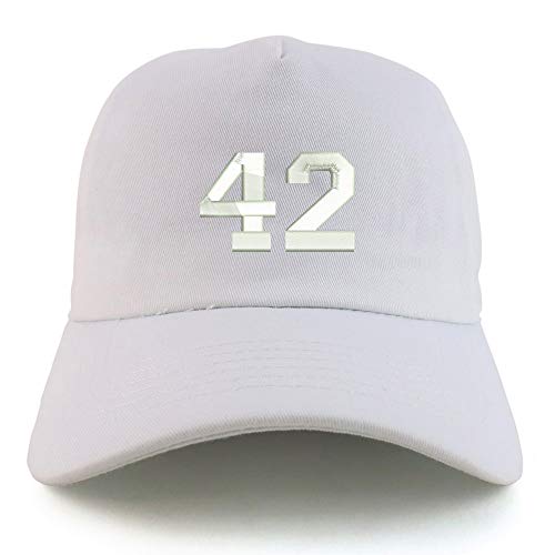 Trendy Apparel Shop Number 42 Collegiate Varsity Unstructured 5 Panel Ball Cap