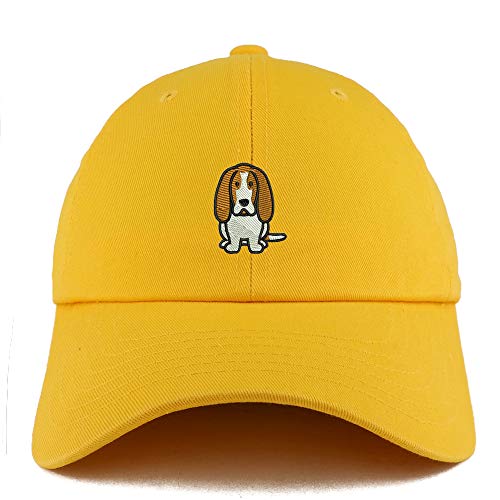 Trendy Apparel Shop Basset Hound Dog Embroidered Low Profile Soft Cotton Dad Hat Cap