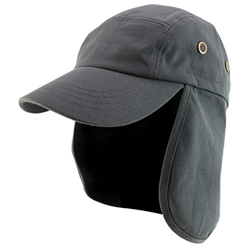 Trendy Apparel Shop XXL Oversized Large Cotton Bicycle Riders Cap with Neck Flap