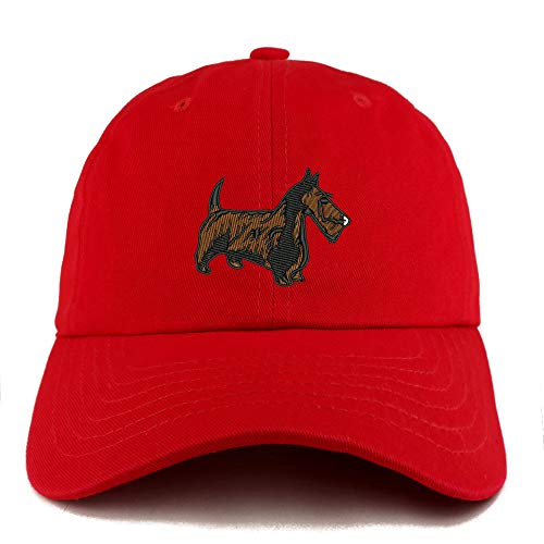 Trendy Apparel Shop Scottish Terrier Dog Embroidered Low Profile Soft Cotton Dad Hat Cap