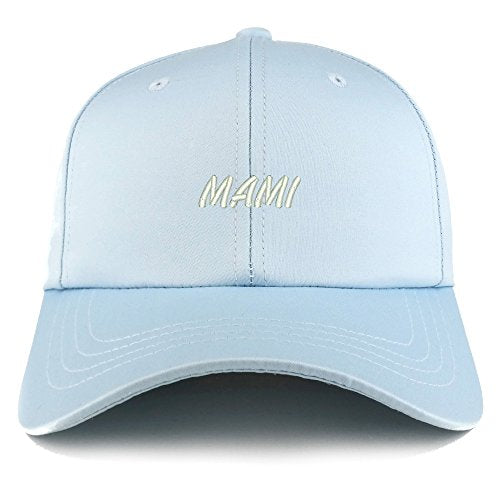 Trendy Apparel Shop Mami Embroidered Structured Satin Adjustable Cap