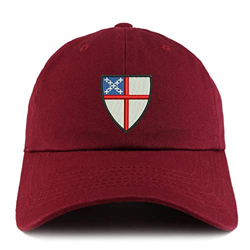 Trendy Apparel Shop Episcopal Shield Solid Adjustable Unstructured Dad Hat