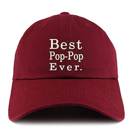 Trendy Apparel Shop Best Pop Pop Ever Solid Adjustable Unstructured Dad Hat