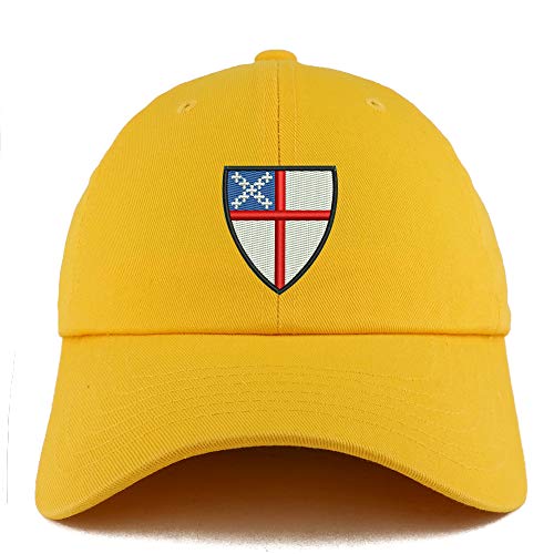 Trendy Apparel Shop Episcopal Shield Solid Adjustable Unstructured Dad Hat