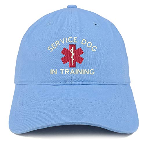 Trendy Apparel Shop Service Dog in Training Medical Symbol Embroidered Brushed Cap