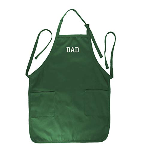 Trendy Apparel Shop DAD Embroidered Full Length Apron with Pockets