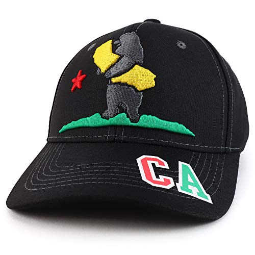 Trendy Apparel Shop California Stand Bear 3D Embroidered Baseball Cap