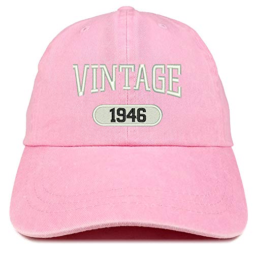 Trendy Apparel Shop 75th Birthday Vintage 1946 Washed Cotton Adjustable Cap