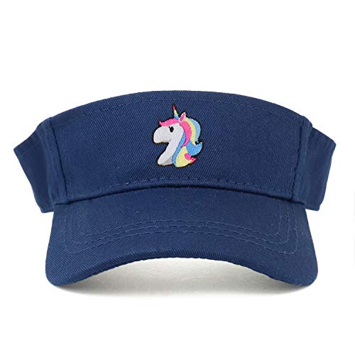 Trendy Apparel Shop Unicorn Patch Cotton Infant Summer Visor Cap