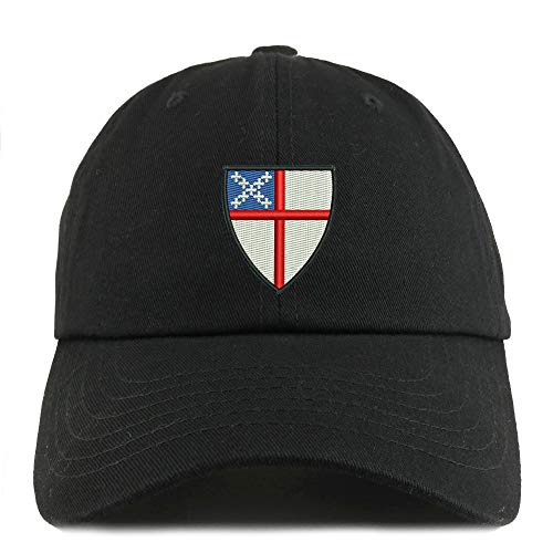 Trendy Apparel Shop Episcopal Shield Solid Adjustable Unstructured Dad Hat