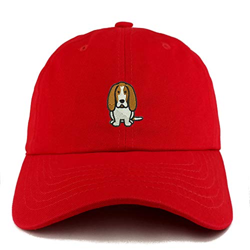 Trendy Apparel Shop Basset Hound Dog Embroidered Low Profile Soft Cotton Dad Hat Cap