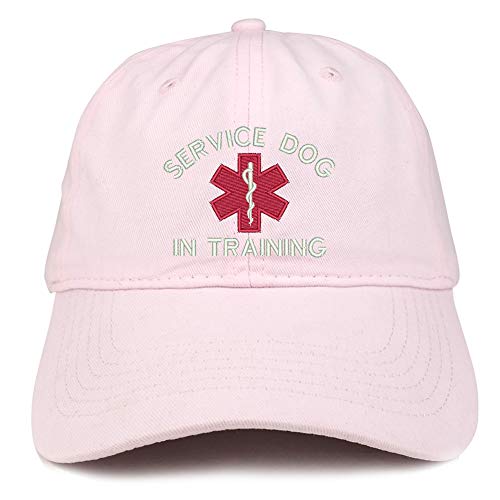 Trendy Apparel Shop Service Dog in Training Medical Symbol Embroidered Brushed Cap