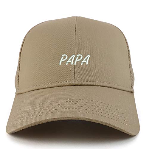 Trendy Apparel Shop Papa Embroidered Structured High Profile Trucker Cap