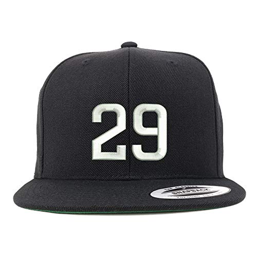 Trendy Apparel Shop Number 29 Embroidered Snapback Flatbill Baseball Cap