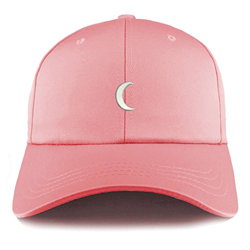 Trendy Apparel Shop Crescent Moon Embroidered Structured Satin Adjustable Cap