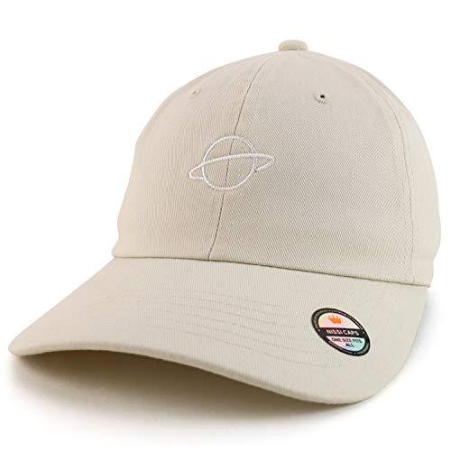 Trendy Apparel Shop Planet Embroidered Low Profile Soft Cotton Dad Hat Cap