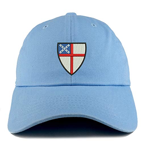 Trendy Apparel Shop Episcopal Shield Solid Adjustable Unstructured Dad Hat