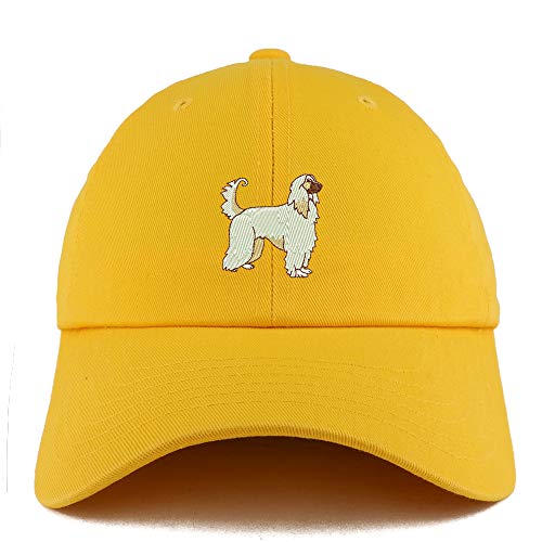 Trendy Apparel Shop Afghan Dog Embroidered Low Profile Soft Cotton Dad Hat Cap